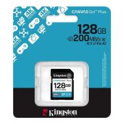 Kingston SDG4/128GB 128GB SDXC Canvas Go Plus Gen4 200MB/s C10 UHS-I U3 V30 Hafıza Kartı