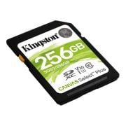 Kingston 256GB SD Hafıza Kartı, Canvas Select Plus 100R C10 UHS-I U3 V30, SDS2/256GB