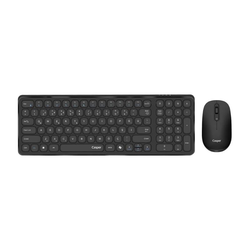 Casper Kablosuz Klavye Mouse Seti, Siyah USB, AX8032
