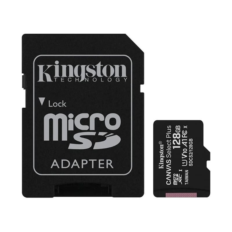 Kingston 128GB Canvas Select Plus Gen3 Micro SDXC 100MB/s A1 Hafıza Kartı, SDCS3/128GB