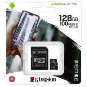 Kingston 128GB Canvas Select Plus Gen3 Micro SDXC 100MB/s A1 Hafıza Kartı, SDCS3/128GB