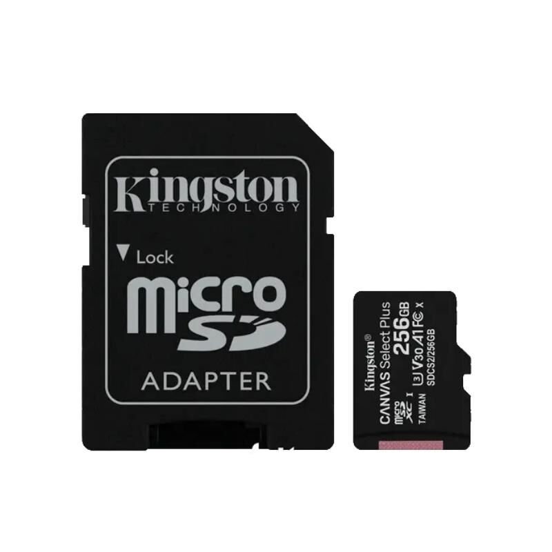 Kingston 256GB Canvas Select Plus Gen3 Micro SDXC 100MB/s A1 Hafıza Kartı, SDCS3/256GB