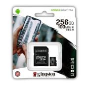 Kingston 256GB Canvas Select Plus Gen3 Micro SDXC 100MB/s A1 Hafıza Kartı, SDCS3/256GB