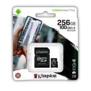 Kingston 256GB Canvas Select Plus Gen3 Micro SDXC 100MB/s A1 Hafıza Kartı, SDCS3/256GB
