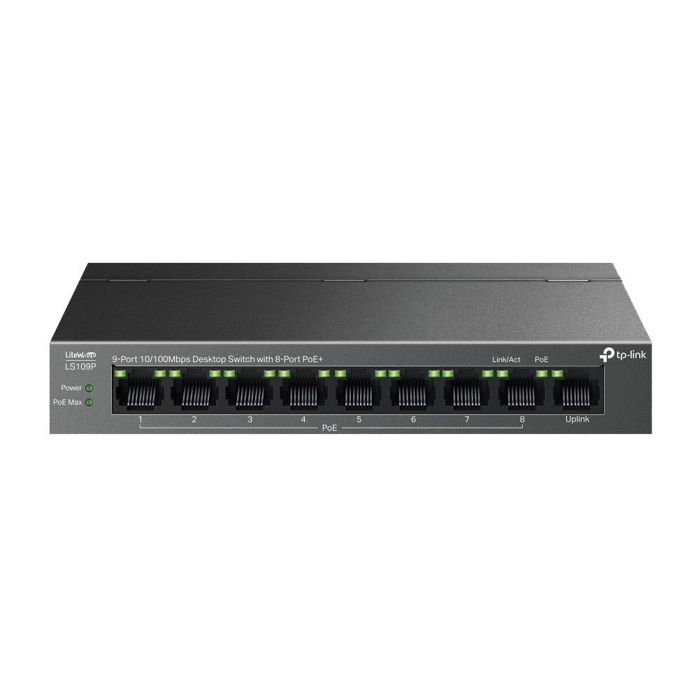 Tp-Link LS109P 9 Port 10/100 Mbps 8 Port Poe+ 10/100 Mbps Switch Metal Kasa