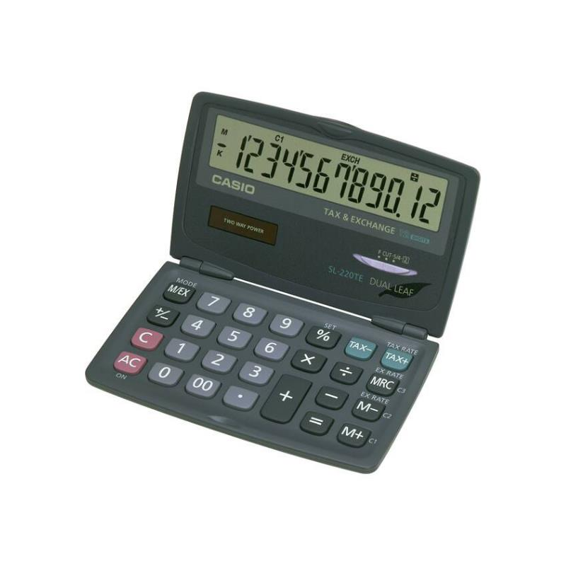 Casio SL-220TE Cep Tipi 12 Hane Hesap Makinesi