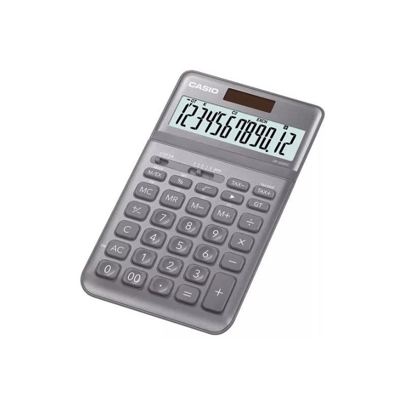 Casio JW-200SC-GY 12 Haneli Masaüstü Hesap Makinesi - Gri