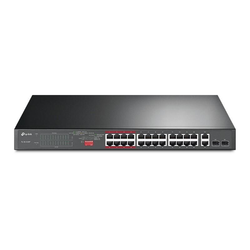 Tp-Link TL-SL1226P 24 Port 10/100 Mbps Poe+ 2 Port 10/100/1000 Mbps Switch 2 Port SFP Çelik Kasa