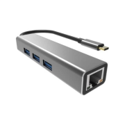 Vcom DH311A Type-C To 3 Port Usb Çoklayıcı Hub + RJ45 Çoklayıcı
