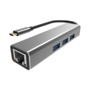 Vcom DH311A Type-C To 3 Port Usb Çoklayıcı Hub + RJ45 Çoklayıcı