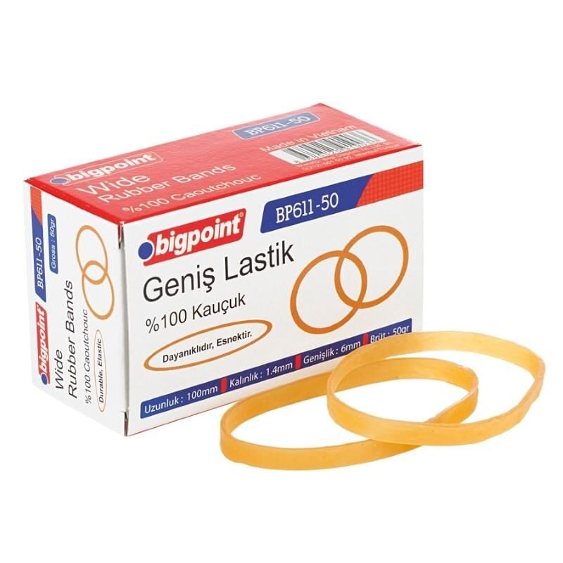 Bigpoint BP611-50 Geniş Ambalaj Lastiği 50 Gram %100 Kauçuk