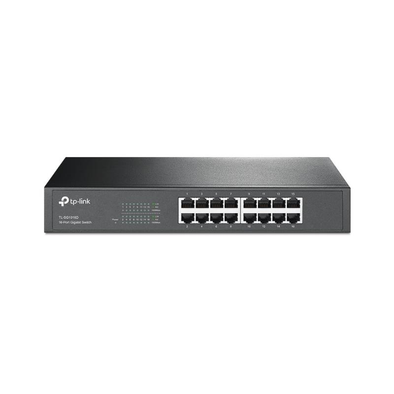 Tp-Link TL-SG1016D - 16 Port 10/100/1000 Mbps Gigabit Switch, Rack Mount