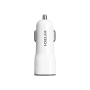 Hytech HY-X44 iPhone Lightning Kablolu 3.4A Hızlı Şarj 2 USB Beyaz Araç Şarj Cihazı