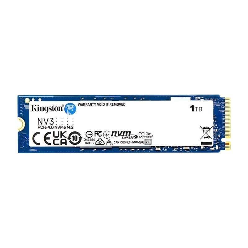 Kingston 1TB NV3 M.2 2280 NVMe SSD, PCIe 4.0 Gen 4x4, Up to 6000 MB/s - SNV3S/1000G