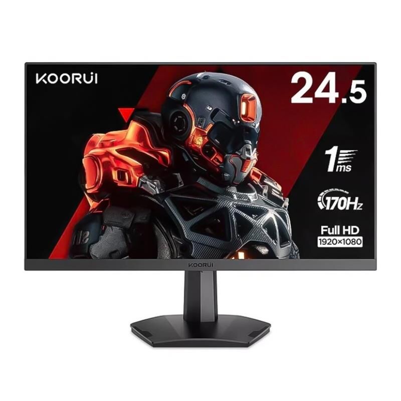 Koorui 24.5'' 25E3A Gaming 170Hz Monitör Siyah 1ms1920x1080, 170Hz, HDMI, DP, FreeSync, Vesa