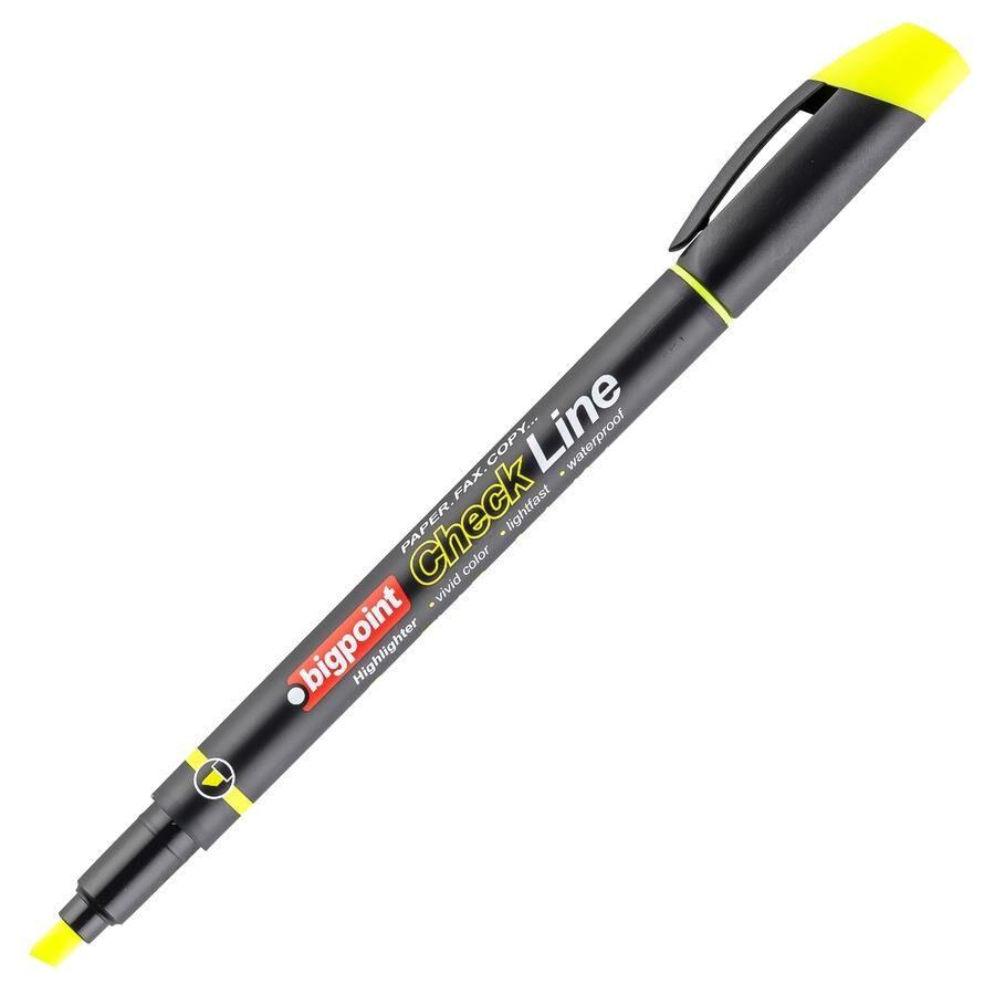 Bigpoint BP911-15 Fosforlu Kalem Cep Tipi, Sarı (12 Adet)