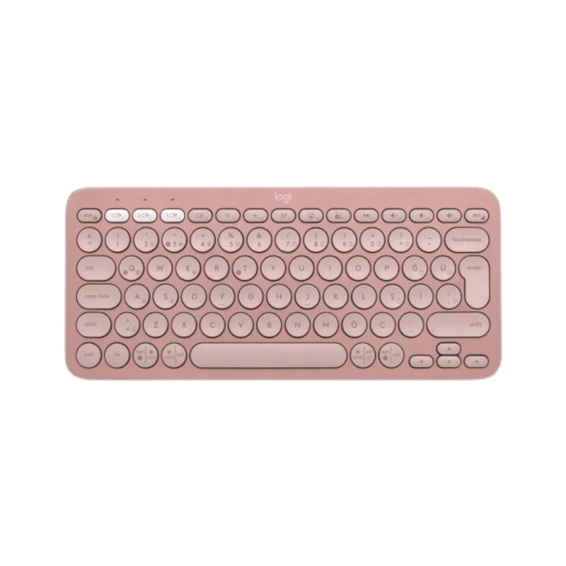 Logitech K380S Kablosuz Klavye Pebble Keys 2 Bluetooth, Pembe - 920-011861