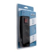 S-Link Akım Korumalı Priz 3'lü, 1,5 Metre Siyah - SPG3-X-3