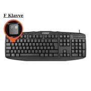 Everest KB-250U F Kablolu Klavye, Siyah