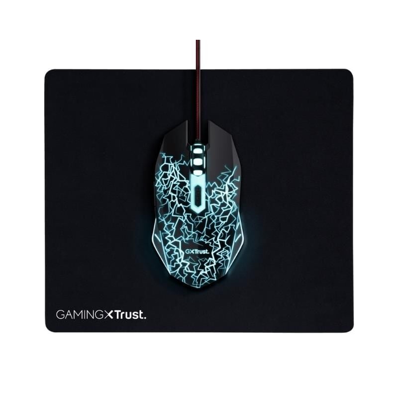 Trust 24752 Basic Gaming Mouse + Mousepad, RGB, Siyah