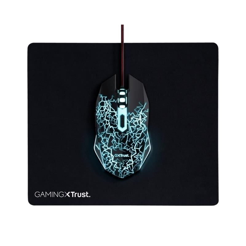 Trust 24752 Basic Gaming Mouse + Mousepad, RGB, Siyah