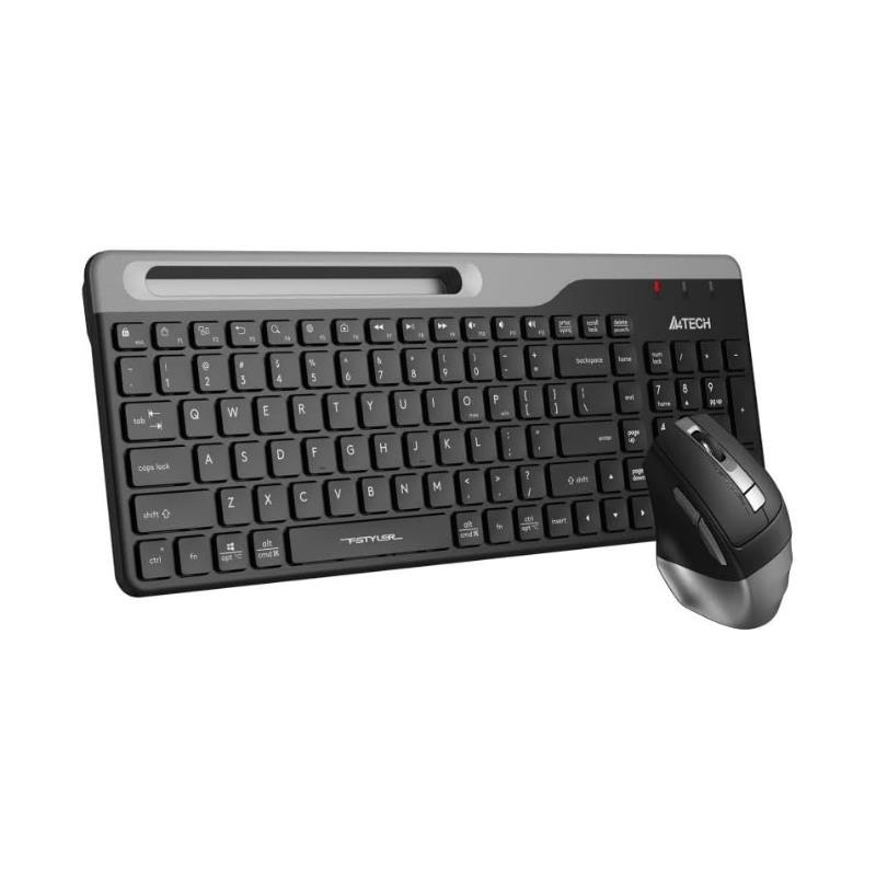 A4 Tech FB2535C Mini  Bluetooth+2.4G Nano Klavye Mouse Seti, Gri