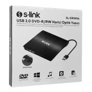 S-Link SL-DRW06 Taşınabilir Slim DVD-RW Siyah, USB 3.0