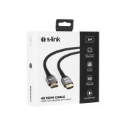 S-link SLX-HD4K03  HDMI Kablo 3 Metre 19+1  Metal v2.0 4K (4096*2160) 60Hz