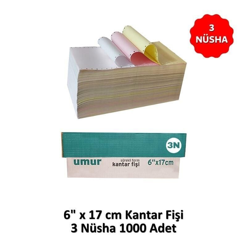 UMUR Kantar Fişi 6x17 3 Nüsha 1000 li