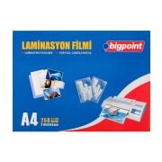 Bigpoint BP694 Laminasyon Filmi A4 125 Mikron 100'lü Kutu