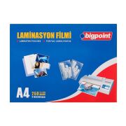 Bigpoint BP694 Laminasyon Filmi A4 125 Mikron 100'lü Kutu