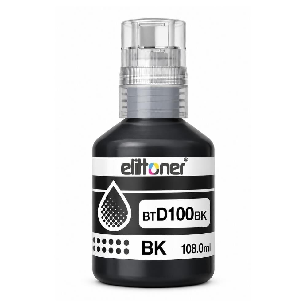 Elittoner Brother BTD100BK Mürekkep Black 108ml, T230, T236, T430, T436, T530, T535, T536, T730, T830,T930, T935