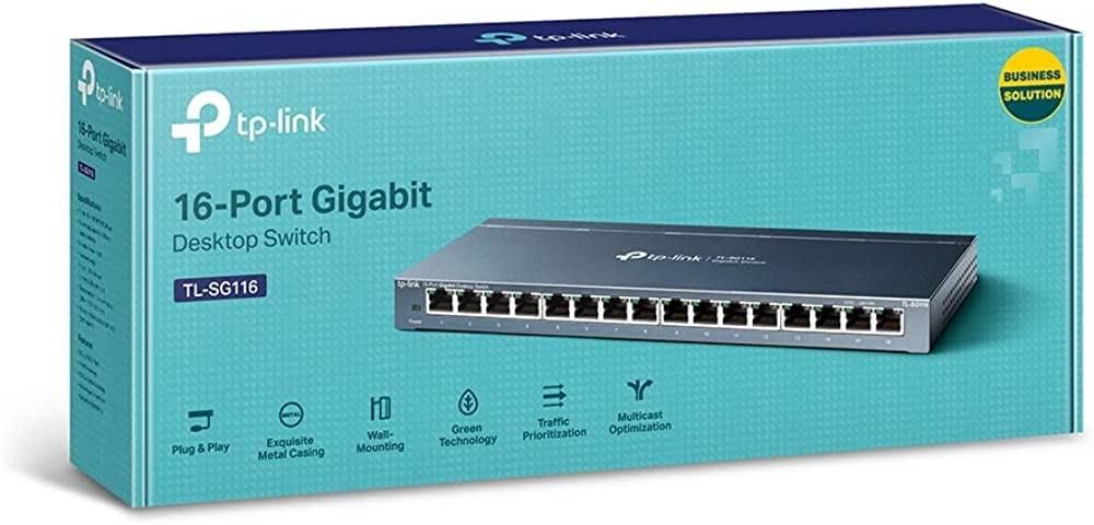 Tp-Link 10/100/1000 GİGABİT SWITCH 16 PORT MASAÜSTÜ SWITCH