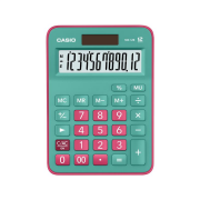Casio MX-12B-GNRD 12 Haneli Masaüstü Hesap Makinesi, Yeşil+Pembe