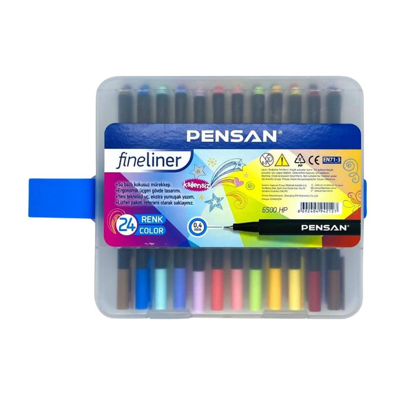 Pensan 6500 Fineliner 0,4mm Keçe Uç Kalem 10'lu Paket