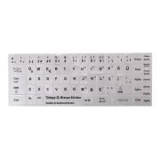 Notebook Klavyeleri İçin Türkçe Sticker Seti - Q Metalik