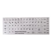 Notebook Klavyeleri İçin Türkçe Sticker Seti - Q Metalik