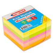 Bigpoint BP129-20 Küp Blok Notluk Neon Renkli 8x8cm, 450 Yaprak