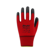 Beybi Nitril Poly Pnzebra 10 Beden Kırmızı Siyah Eldiven 12'li Paket