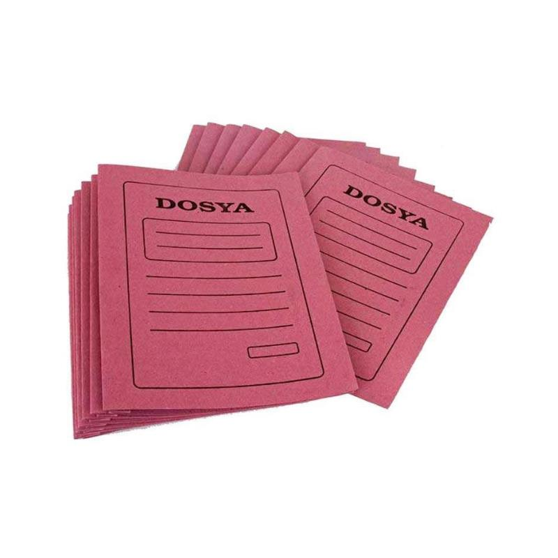 Elitstore Karton Dosya, A4, Tam Kapak, Pembe, 50'li Paket