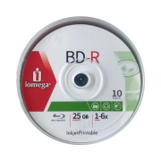 Iomega BD-R DL Blu-ray inkjet Printable 25 gb 1-6X 10'lu Cakebox