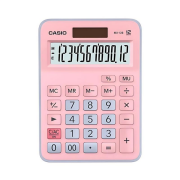 Casio MX-12B-PKLB 12 Haneli Masaüstü Hesap Makinesi. Pembe-Mavi