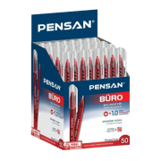 Pensan 2270 Büro Tükenmez Kalem 1.0 mm Kırmızı 50'li Paket