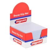 Bigpoint BP129-00 Küp Blok Notluk Beyaz 8x8cm, 500 Yaprak