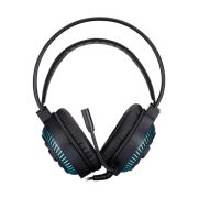 Hp DHE-8001U Mavi LED Aydınlatmalı Mikrofonlu Ses Kontrollü Gaming USB Siyah Başüstü Kulaklık